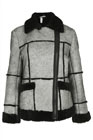 crackle sheepskin coat