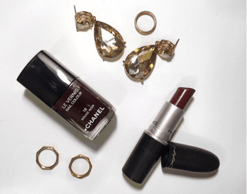 Chanel, MAC and gold jewlery